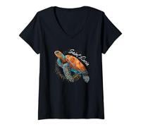 Womens St. Lucia Island Souvenir Caribbean Sea St. Lucia V-Neck T-Shirt