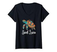 Womens St. Lucia V-Neck T-Shirt