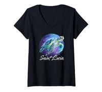 Womens St. Lucia V-Neck T-Shirt
