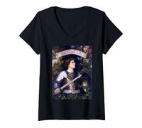 Womens St. Michael The Archangel Defend Us in Battle Catholic V-Neck T-Shirt