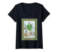 Women's St Patrick Catholic Saint Patricks Day Snakes Ireland V-Neck T-Shirt