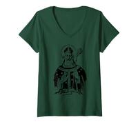 Womens St Patrick Saint Patty Clover Catholic Snake V-Neck T-Shirt