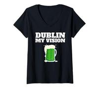 Women's St Patrick's Day Dublin My Vision V-Neck T-Shirt