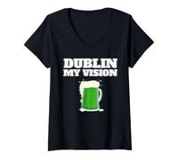 Women's St Patrick's Day Dublin My Vision V-Neck T-Shirt