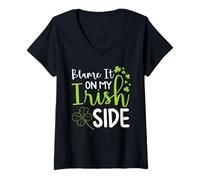 Womens St Patrick's Day Part Irish V-Neck T-Shirt