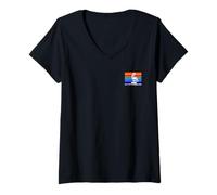 Womens ST. PETERSBURG FLORIDA CITY FLAG ST. PETE FL V-Neck T-Shirt