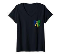 Womens St. Vincent & Grenadines Saint Vincentian Pride Coquette Bow V-Neck T-Shirt