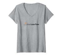 Womens Stack Overflow - Software Programming, Computer Science v.1 V-Neck T-Shirt