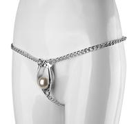 Women's Stainless Steel Chastity Belt with 3 Anti-Cheating Metal Chains