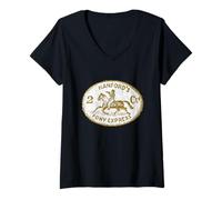 Womens Stamp Collector T-Shirt - Hanford's Pony Express Shirt V-Neck T-Shirt