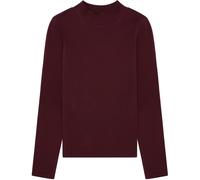 Women's stand-up collar sweater KnowledgeCotton Apparel Rouge L