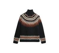 Women's stand-up collar sweater Superdry Fairisle Beige S