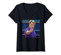 Women's Stand-Up Comedian Eddie Izzard By Dick Barnatt V-Neck T-Shirt