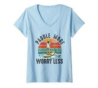 Womens Stand up Paddleboard SUP Men Women Standing Paddle Boarding V-Neck T-Shirt