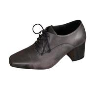 Women's Standard Oxford Ballroom Dance Shoes, Comfortable, Supportive, Professional Character Dance Shoes Vintage Chunky Heel Lace Up Chunky Heel Pumps for Latin, Ballroom, Jazz, Salsa, Tango