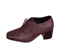 Women's Standard Oxford Ballroom Dance Shoes, Comfortable, Supportive, Professional Character Dance Shoes Vintage Chunky Heel Lace Up Chunky Heel Pumps for Latin, Ballroom, Jazz, Salsa, Tango