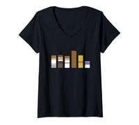 Women's Star Galactic Color Theory Nerdy Force Wars Science V-Neck T-Shirt