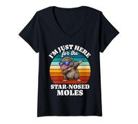 Women's Star-Nosed Mole I'm Just Here for Star-Nosed Mole V-Neck T-Shirt