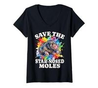 Women's Star-Nosed Mole Save Star-Nosed Mole V-Neck T-Shirt