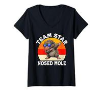 Women's Star Nosed Mole Team Star-Nosed Mole V-Neck T-Shirt