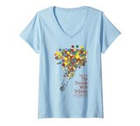 Women's Star Trek Original Series Retro Tribbles V-Neck T-Shirt, Baby Blue, Small
