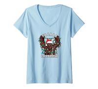 Womens Star Wars Christmas Lights Chewbacca Life Day V-Neck T-Shirt