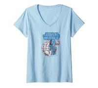Womens Star Wars Classic Vader & Troopers Join The Dark Side Logo V-Neck T-Shirt