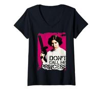 Womens Star Wars Don't Call Me Princess Leia V-Neck T-Shirt