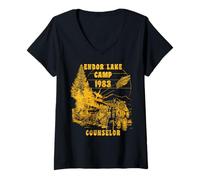 Womens Star Wars Ewok Endor Lake '83 Camp Counselor V-Neck T-Shirt