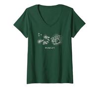 Women's Star Wars Grogu Hungry V-Neck T-Shirt, Dark Green, X-Large