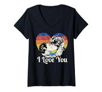 Womens Star Wars Han Solo Princess Leia Cute Cartoon Style V-Neck T-Shirt