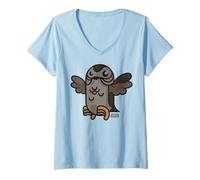Womens Star Wars Last Jedi Lone Porg Cute Flapping V-Neck T-Shirt