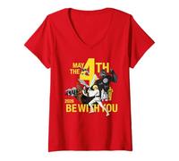 Women's Star Wars May The 4th Be with You 2026 Classic Characters V-Neck T-Shirt