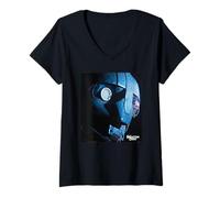 Womens Star Wars Skeleton Crew SM-33 Pirate Droid Face V-Neck T-Shirt