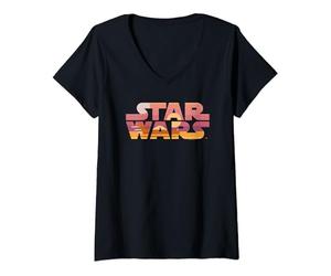 Womens Star Wars Tatooine Suns Logo V-Neck T-Shirt
