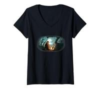 Womens Star Wars The Mandalorian Ahsoka and Grogu V-Neck T-Shirt