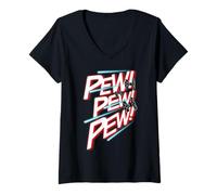Womens Star Wars TIE Fighter Pew Pew V-Neck T-Shirt