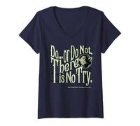 Womens Star Wars Yoda Epic Quote “Do Or Do Not...” V-Neck T-Shirt