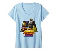 Women's Star Wars Yoda Home Sweet Dagobah System V-Neck T-Shirt, Baby Blue, Medium