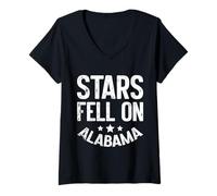 Womens Stars Fell on Alabama V-Neck T-Shirt