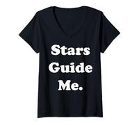 Womens Stars Guide Me Cosmic Wisdom V-Neck T-Shirt