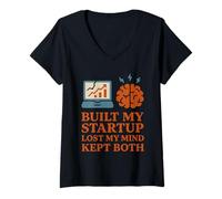 Women's Startup Founder Survivor Burnout Recovery Comeback Gift V-Neck T-Shirt