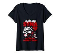 Women's State Tested Nursing Assistant Appreciation Not Tired STNA V-Neck T-Shirt