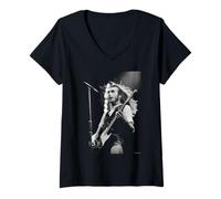 Womens Status Quo Live Francis Rossi Wembley 1979 By Simon Fowler V-Neck T-Shirt