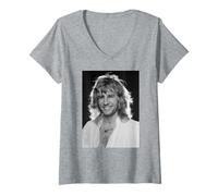 Women's Status Quo Rhythm Guitarist Rick Parfitt 1979 V-Neck T-Shirt