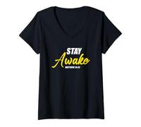 Womens Stay Awake - Matthew 24:42 Jesus Quote Salvation Faith V-Neck T-Shirt