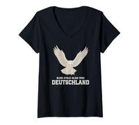 Womens Stay Proud! Stay Free!, Patriot, Germany V-Neck T-Shirt