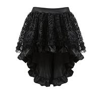 Women's Steampunk Gothic Skirt Tulle A-Line Pleated Skirts Women Mesh Tutu Irregular Underskirt Layered Skirt Vintage Multi Layered Chiffon Skirt Plus Size Retro Pirate Dance Show Dress Clearance