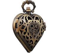 Women's Steampunk Pocket Watch Heart Harry Potter Locket Style Pendant Necklace Chain in Box