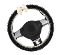 Women's Steering Wheel Covers | With Cute Bows and Universal Non-Slip | Lace Steering Wheel Cover | For SUV Caravan Truck Sedan Daily Commuting Rides Long Travel Women Girls